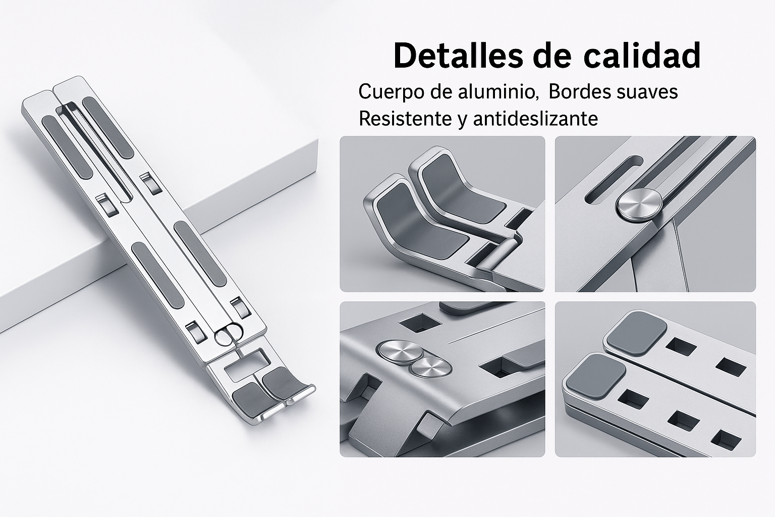Soporte ergonómico de aluminio para portátil | Deskery™