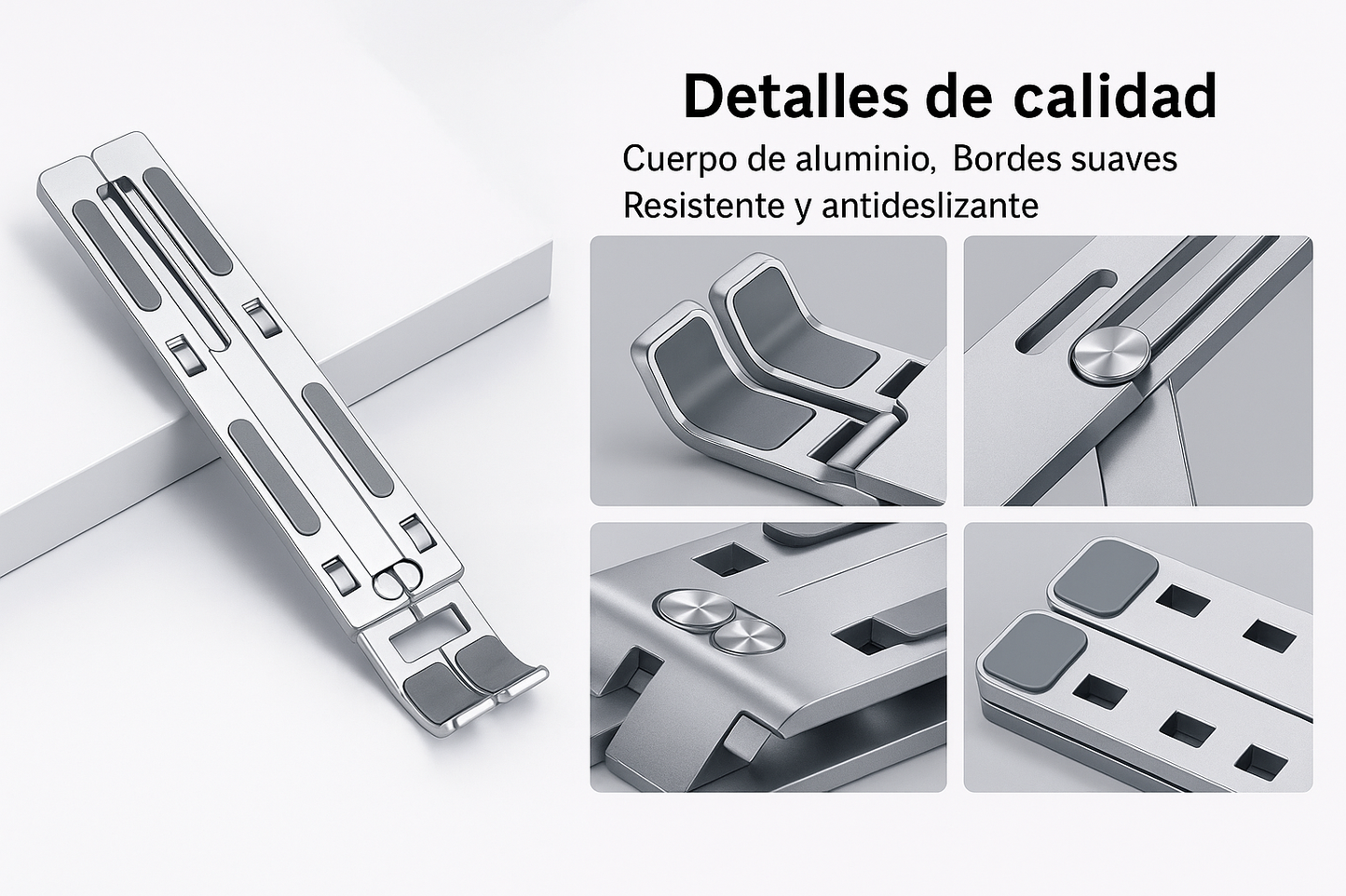 Soporte ergonómico de aluminio para portátil | Deskery™