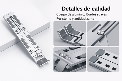 Soporte ergonómico de aluminio para portátil | Deskery™