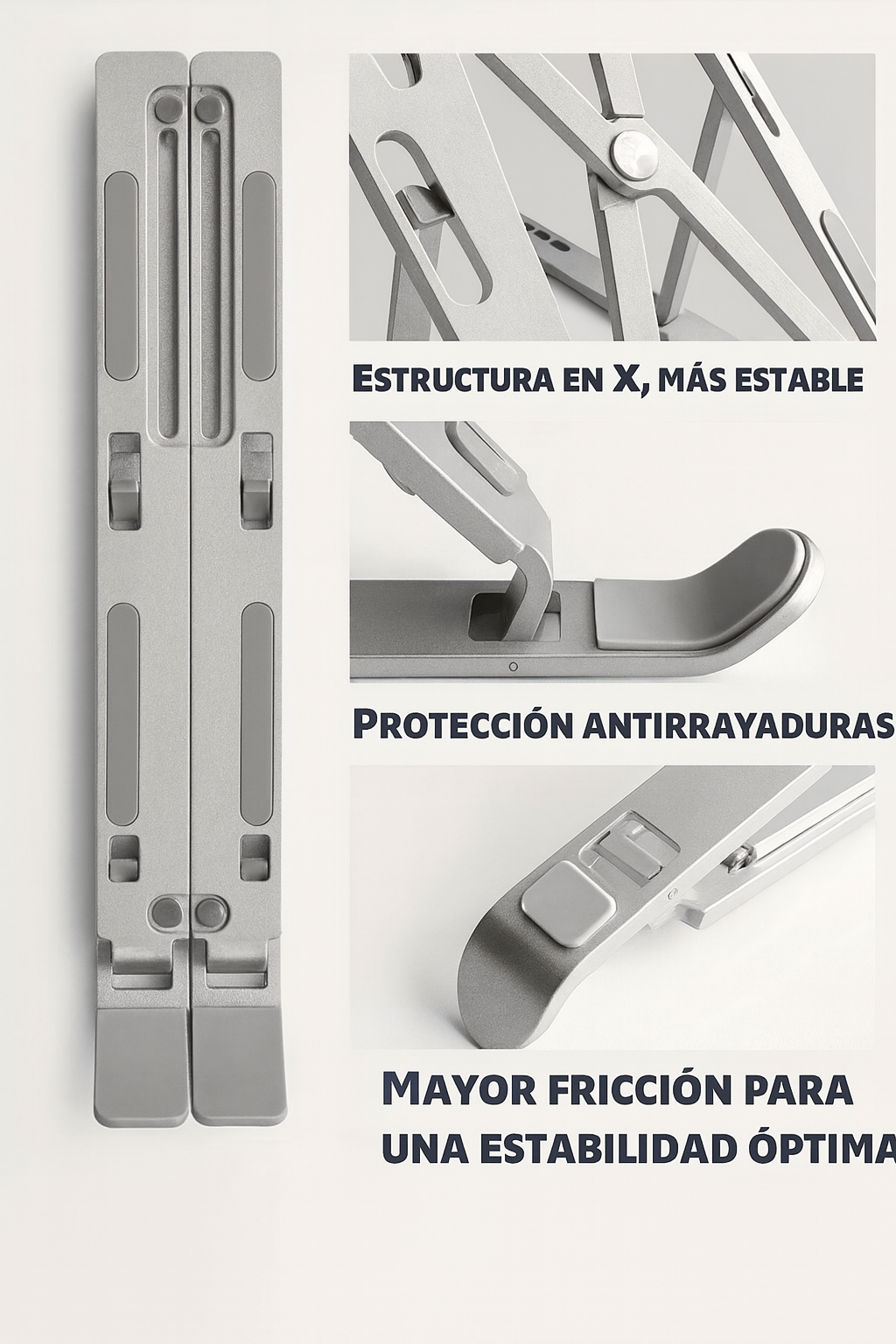 Soporte ergonómico de aluminio para portátil | Deskery™