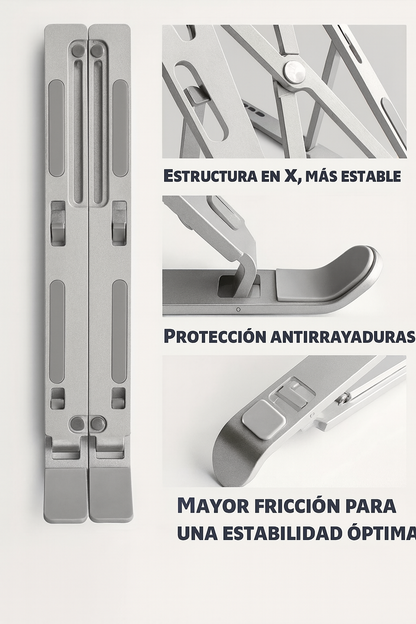 Soporte ergonómico de aluminio para portátil | Deskery™